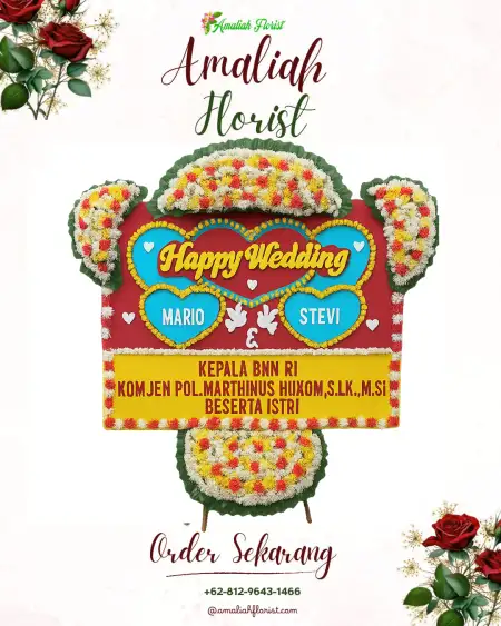 Papan Bunga Pernikahan Aula Silaturahmi Bojonggede